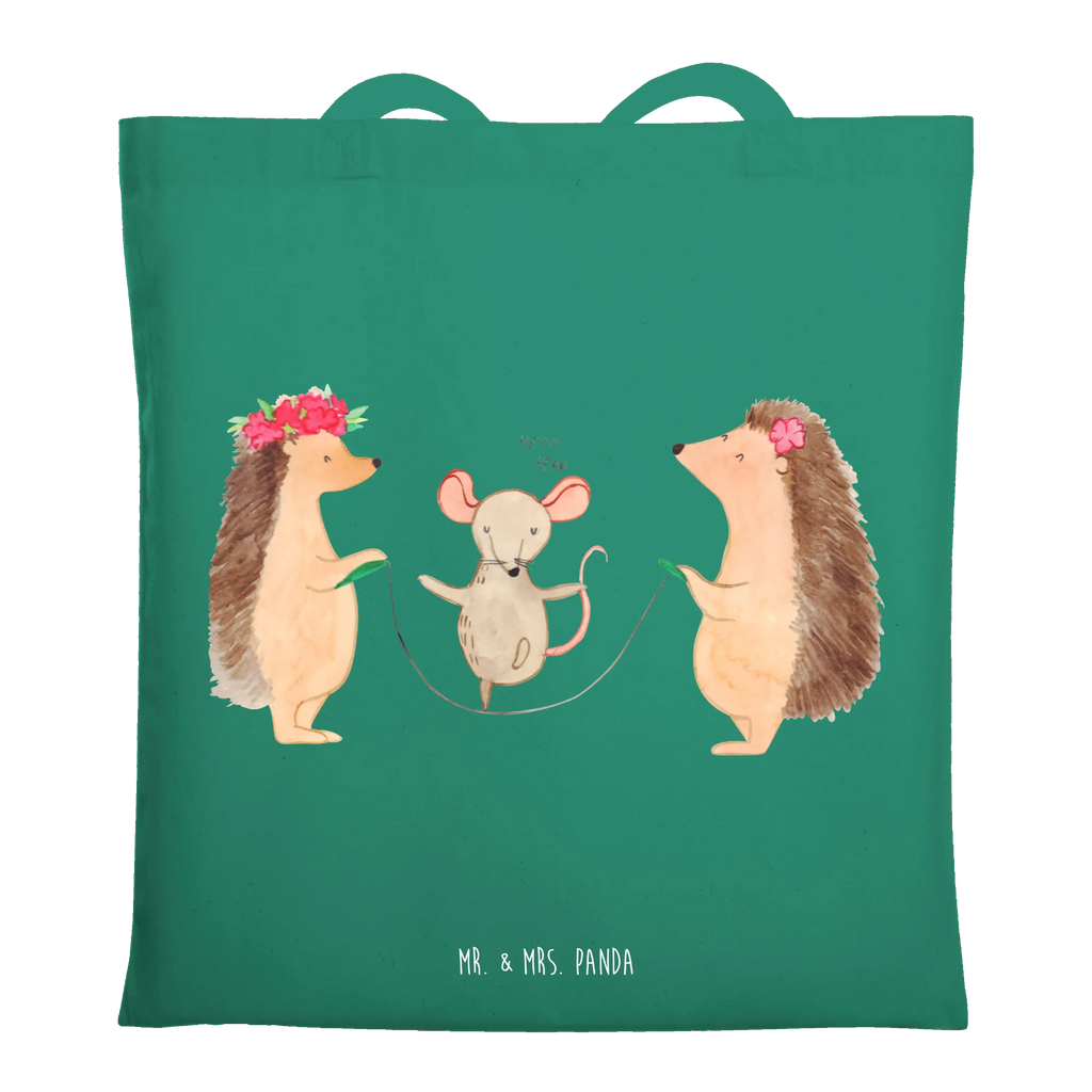 Tragetasche Igel Seilhüpfen Beuteltasche, Einkaufstüte, Stofftasche, Einkaufstasche, Stoffbeutel, Jutetasche, Shopper, Badetasche, Tasche, Laptoptasche, Jutebeutel, Tragetasche, Schultertasche, Strandtasche, Umhängetasche, Beutel, Tiermotive, Gute Laune, lustige Sprüche, Tiere, Kindergarten, Maus, Seilhüpfen, Kinder, Seilspringen, Igel