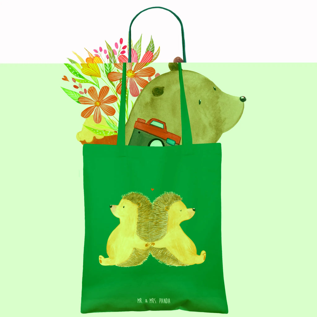Tote bag Hedgehogs holding hands