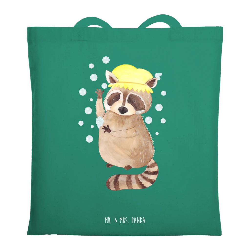 Tragetasche Waschbär Laptoptasche, Stoffbeutel, Shopper, Badetasche, Beutel, Strandtasche, Einkaufstüte, Jutebeutel, Beuteltasche, Stofftasche, Schultertasche, Tasche, Einkaufstasche, Jutetasche, Tragetasche, Umhängetasche, Tiermotive, Gute Laune, lustige Sprüche, Tiere, Tagträumen, Seifenblasen, Waschbär, waschen, Fröhlich, Plan