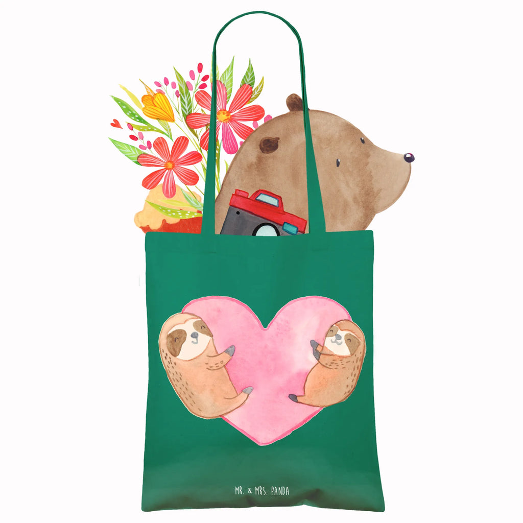 Tragetasche Faultiere Herz Stoffbeutel, Beutel, Schultertasche, Beuteltasche, Umhängetasche, Jutebeutel, Badetasche, Laptoptasche, Strandtasche, Einkaufstüte, Jutetasche, Stofftasche, Shopper, Tragetasche, Einkaufstasche, Tasche, Liebe, Partner, Freund, Freundin, Ehemann, Ehefrau, Heiraten, Verlobung, Heiratsantrag, Liebesgeschenk, Jahrestag, Hocheitstag, Valentinstag, Mitbringsel, für Ehemann, für Männer, Liebesbeweis, Geschenk für Freundin, Hochzeitstag, Geschenk für Partner, Geschenk für Frauen