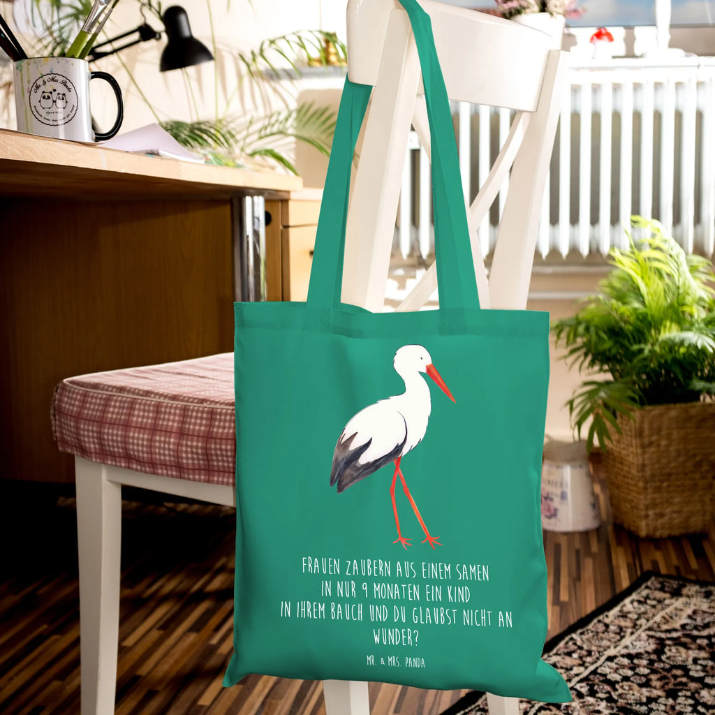 Tote bag Stork Stoffbeutel, Tasche, Laptoptasche, Badetasche, Jutetasche, Stofftasche, Beutel, Jutebeutel, Schultertasche, Beuteltasche, Strandtasche, Tragetasche, Einkaufstasche, Umhängetasche, Shopper, Einkaufstüte, Tiermotive, Gute Laune, lustige Sprüche, Tiere, Mutter werden, Schwangerschaft, Schwanger, Storch, Baby, Mütter, Störche, Mutter, Geburt, Babybauch