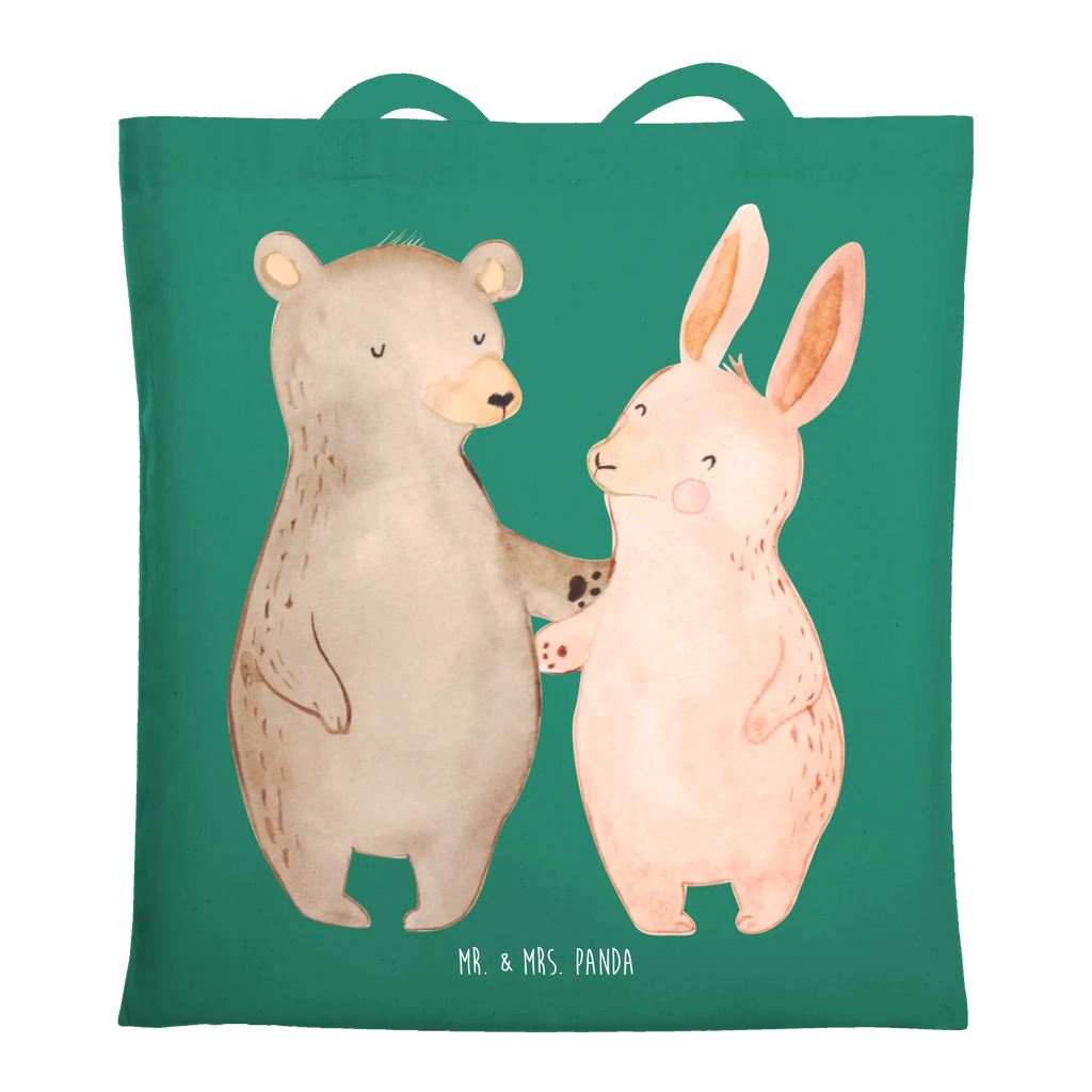 Tote bag bear and rabbit Embrace