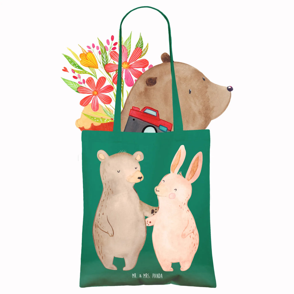 Tote bag bear and rabbit Embrace
