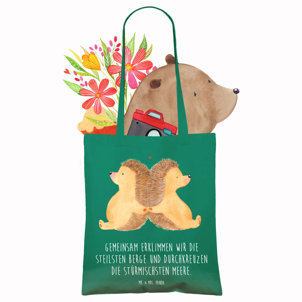 Tote bag Hedgehogs holding hands