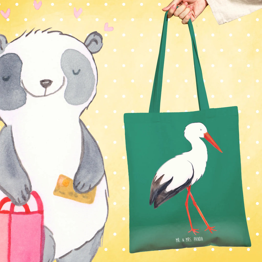 Tote bag Stork Stoffbeutel, Tasche, Laptoptasche, Badetasche, Jutetasche, Stofftasche, Beutel, Jutebeutel, Schultertasche, Beuteltasche, Strandtasche, Tragetasche, Einkaufstasche, Umhängetasche, Shopper, Einkaufstüte, Tiermotive, Gute Laune, lustige Sprüche, Tiere, Mutter werden, Schwangerschaft, Schwanger, Storch, Baby, Mütter, Störche, Mutter, Geburt, Babybauch
