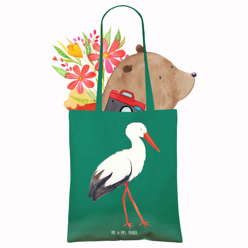 Tote bag Stork Stoffbeutel, Tasche, Laptoptasche, Badetasche, Jutetasche, Stofftasche, Beutel, Jutebeutel, Schultertasche, Beuteltasche, Strandtasche, Tragetasche, Einkaufstasche, Umhängetasche, Shopper, Einkaufstüte, Tiermotive, Gute Laune, lustige Sprüche, Tiere, Mutter werden, Schwangerschaft, Schwanger, Storch, Baby, Mütter, Störche, Mutter, Geburt, Babybauch