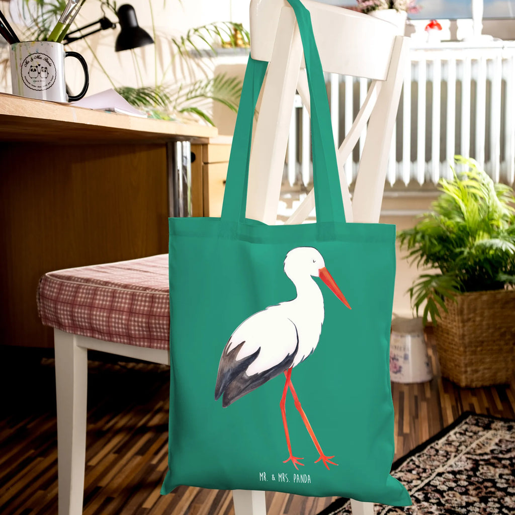 Tote bag Stork Stoffbeutel, Tasche, Laptoptasche, Badetasche, Jutetasche, Stofftasche, Beutel, Jutebeutel, Schultertasche, Beuteltasche, Strandtasche, Tragetasche, Einkaufstasche, Umhängetasche, Shopper, Einkaufstüte, Tiermotive, Gute Laune, lustige Sprüche, Tiere, Mutter werden, Schwangerschaft, Schwanger, Storch, Baby, Mütter, Störche, Mutter, Geburt, Babybauch