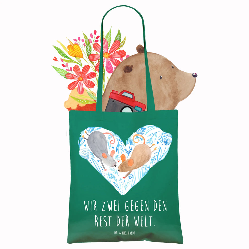 Tote bag Mice heart Strandtasche, Laptoptasche, Badetasche, Stofftasche, Jutetasche, Einkaufstasche, Shopper, Beutel, Tasche, Schultertasche, Einkaufstüte, Beuteltasche, Umhängetasche, Jutebeutel, Tragetasche, Stoffbeutel, Liebe, Partner, Freund, Freundin, Ehemann, Ehefrau, Heiraten, Verlobung, Heiratsantrag, Liebesgeschenk, Jahrestag, Hocheitstag, Hochzeit, Mäuse, Maus, Love, Geschenk für zwei, Lieblingsmensch, Liebesbotschaft, Gemeinsamkeit, Liebesbeweis