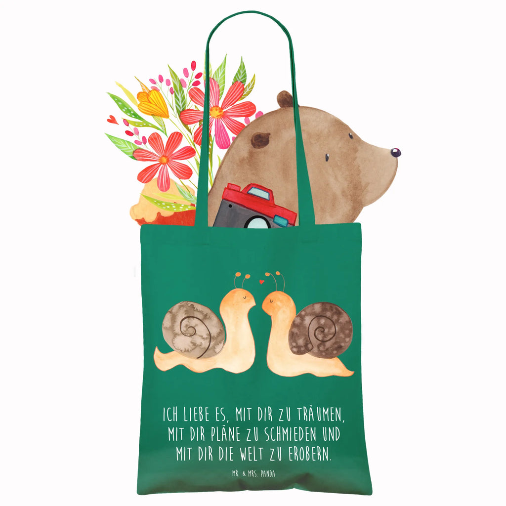 Tote bag Snails in love Strandtasche, Laptoptasche, Tragetasche, Schultertasche, Tasche, Beuteltasche, Umhängetasche, Jutetasche, Einkaufstasche, Badetasche, Stofftasche, Stoffbeutel, Einkaufstüte, Shopper, Beutel, Jutebeutel, Liebe, Partner, Freund, Freundin, Ehemann, Ehefrau, Heiraten, Verlobung, Heiratsantrag, Liebesgeschenk, Jahrestag, Hocheitstag