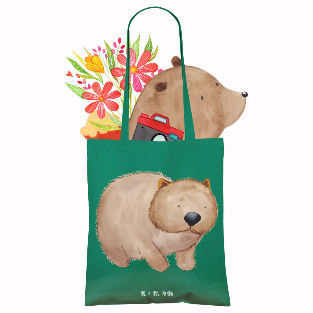 Tote bag Wombat cotton bag, jute bag, pouch, bag, Carrier bag, shopper, shoulder bag, cloth bag, shopping bag, small animals, cute, funny, cute animal motives, hand drawn, small world, funny sayings, good mood, happy, gifts, gift ideas, special gifts, animal lover, card, life is beautiful, Wombat, Australia, motivation, saying