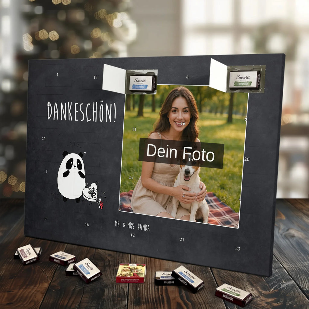 Personalisierter Schoko Foto Adventskalender Panda Dankeschön Personalisierter Schoko Foto Adventskalender