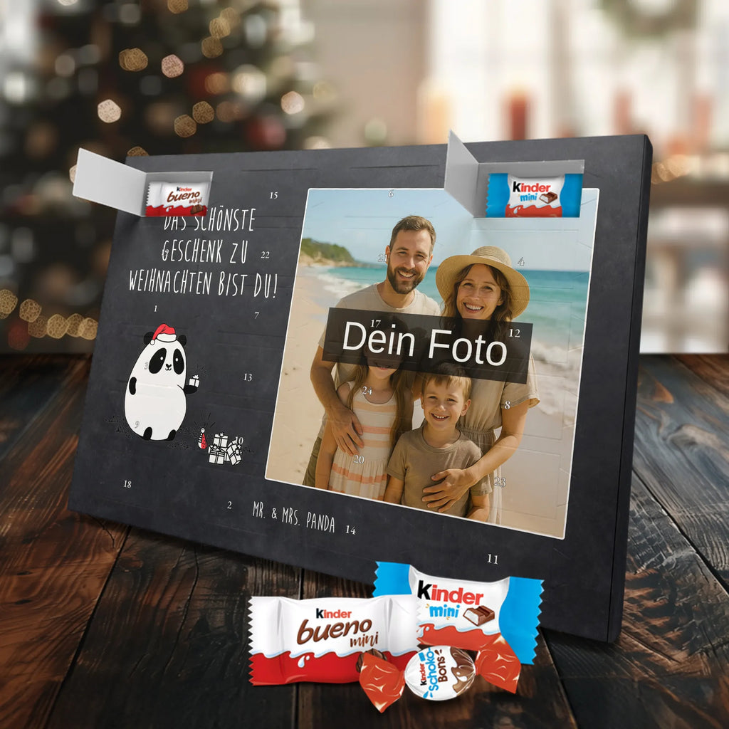  Panda Prezent świąteczny Personalisierter Schoko Foto Adventskalender