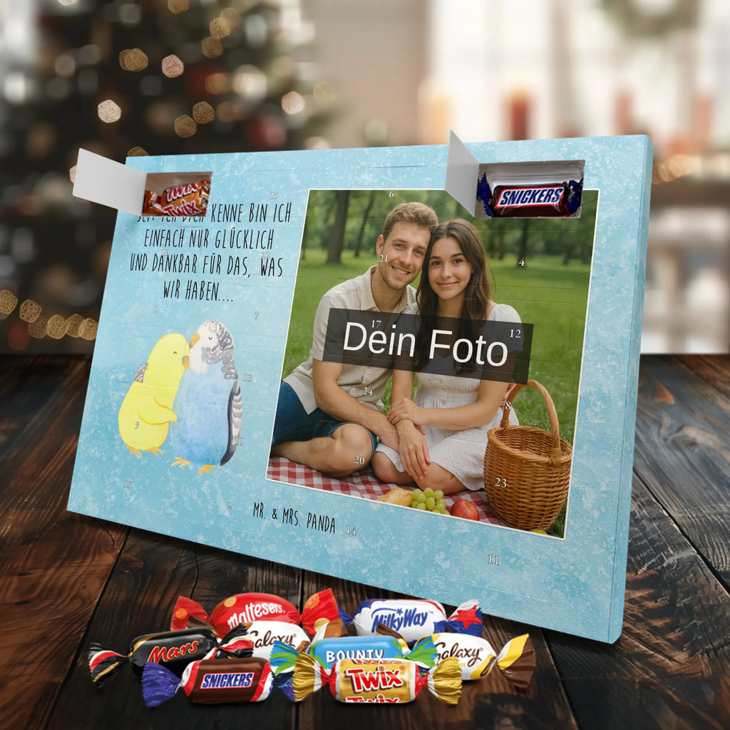 Personalisierter Schoko Foto Adventskalender Wellensittich Liebe Personalisierter Schoko Foto Adventskalender, Partner, Ehemann, Freundin, Ehefrau, Liebesgeschenk, Freund, Hocheitstag, Jahrestag, Heiratsantrag, Verlobung, Liebe, Heiraten, Kuscheln, Vögel, Nähe, Vertrauen, Wellensittich