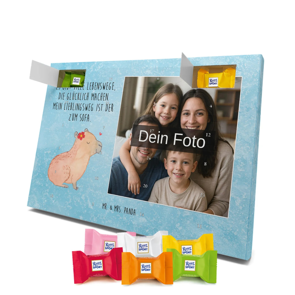 Personalisierter Schoko Foto Adventskalender Capybara Blume Personalisierter Schoko Foto Adventskalender, Gute Laune, Lustige Sprüche, Tiere, Tiermotive, Capybara