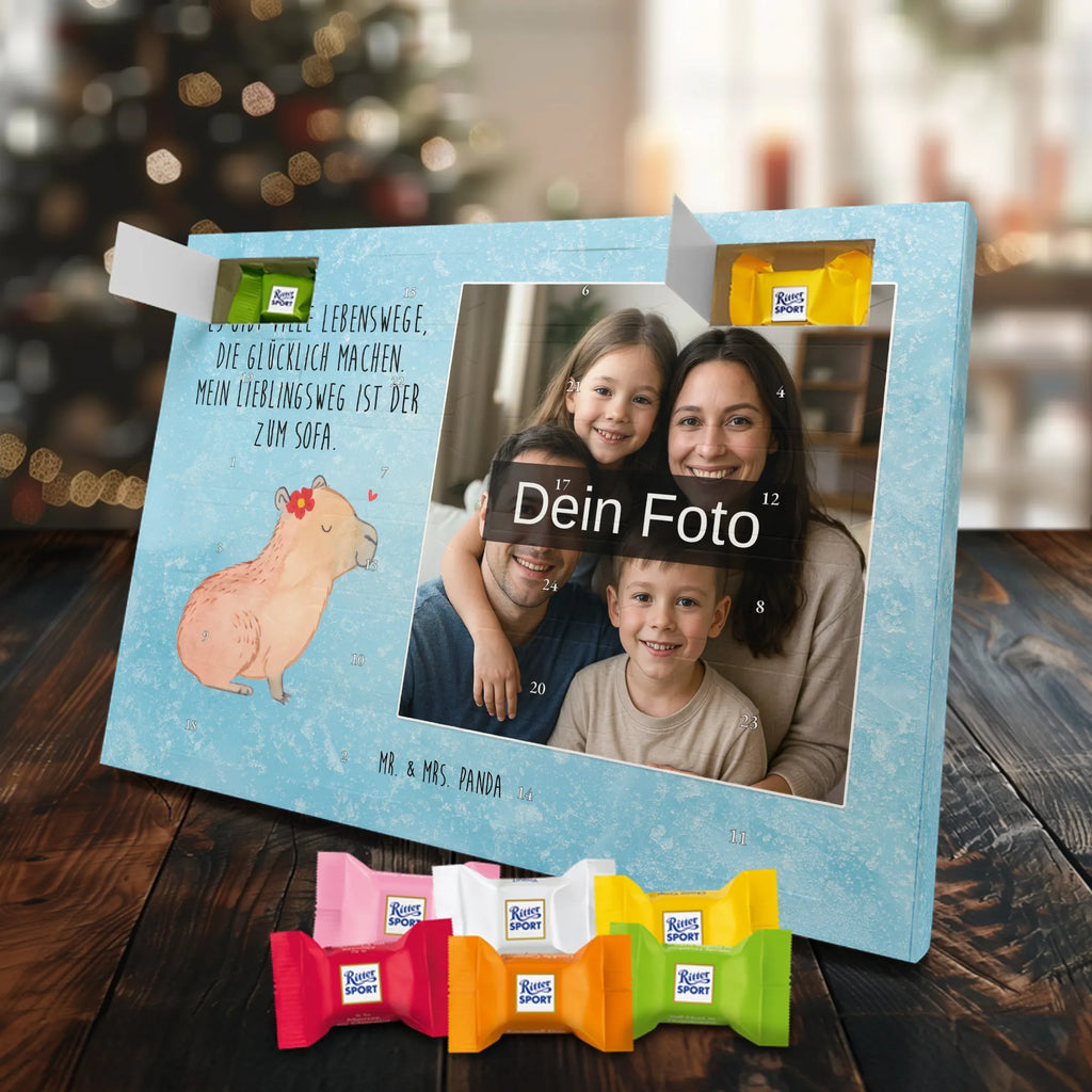 Personalisierter Schoko Foto Adventskalender Capybara Blume Personalisierter Schoko Foto Adventskalender, Gute Laune, Lustige Sprüche, Tiere, Tiermotive, Capybara