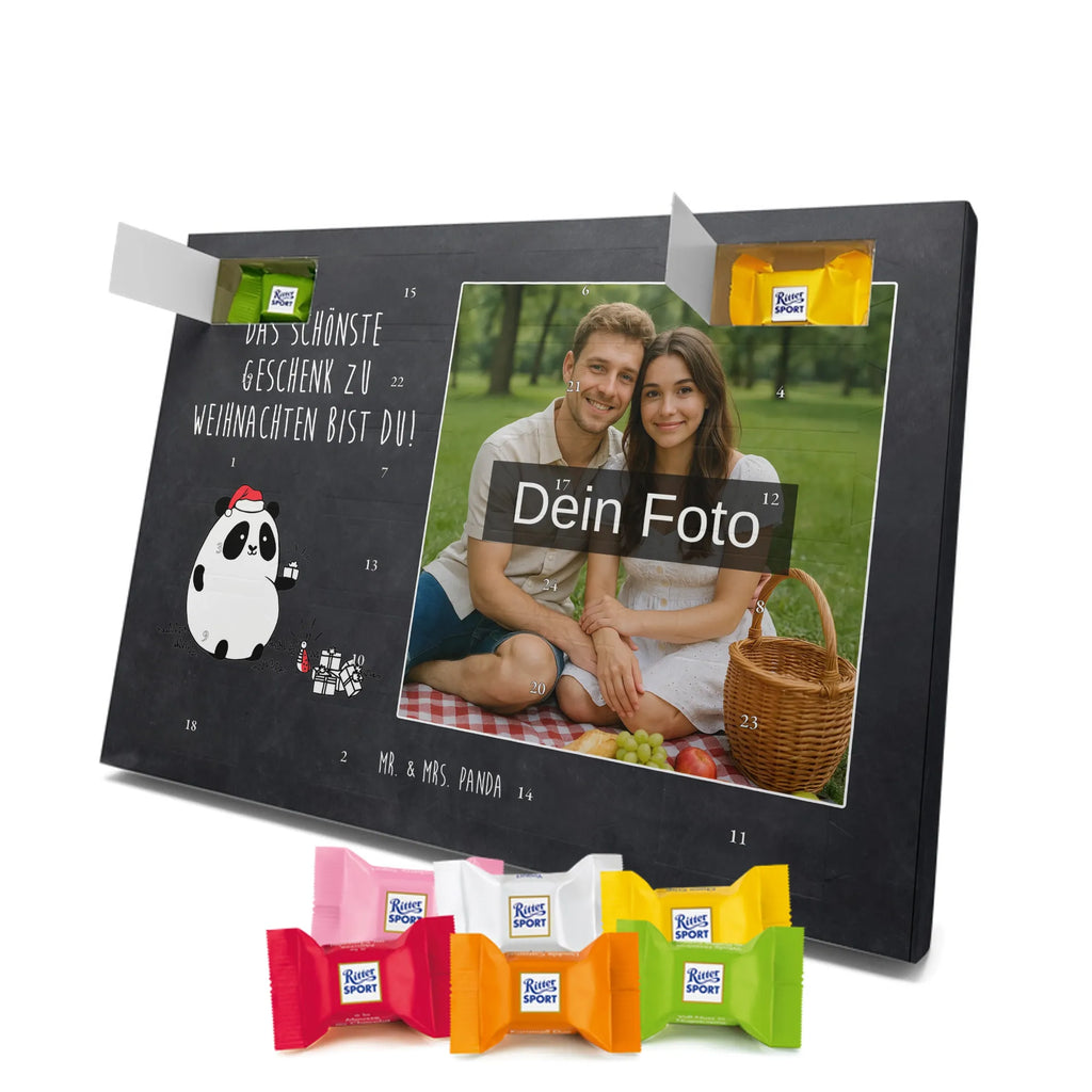  Panda Prezent świąteczny Personalisierter Schoko Foto Adventskalender