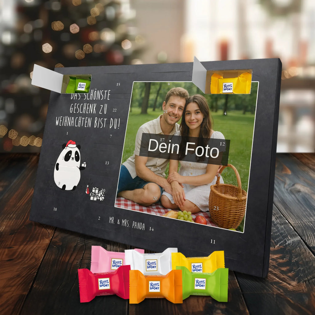  Panda Prezent świąteczny Personalisierter Schoko Foto Adventskalender