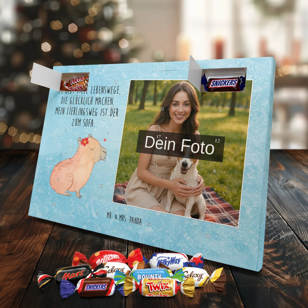Personalisierter Schoko Foto Adventskalender Capybara Blume Personalisierter Schoko Foto Adventskalender, Gute Laune, Lustige Sprüche, Tiere, Tiermotive, Capybara