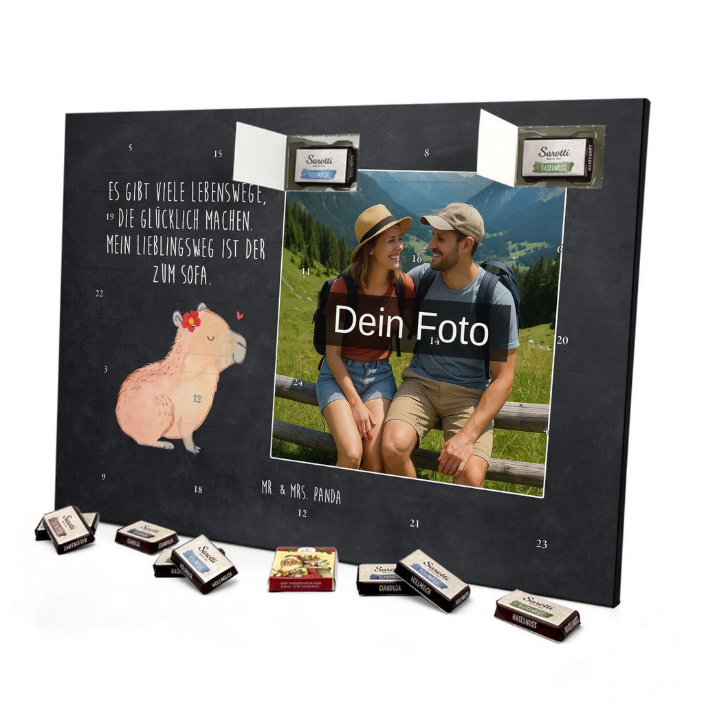 Personalisierter Schoko Foto Adventskalender Capybara Blume Personalisierter Schoko Foto Adventskalender, Gute Laune, Lustige Sprüche, Tiere, Tiermotive, Capybara