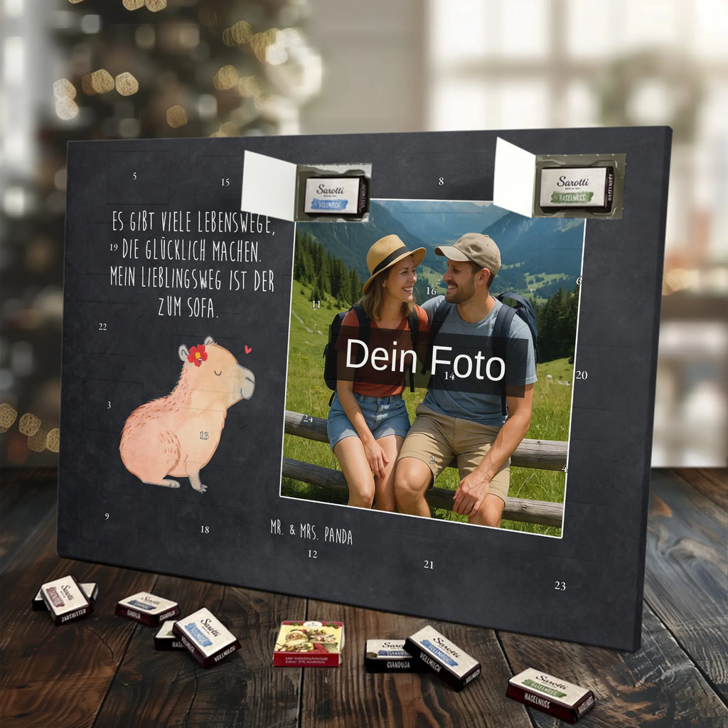 Personalisierter Schoko Foto Adventskalender Capybara Blume Personalisierter Schoko Foto Adventskalender, Gute Laune, Lustige Sprüche, Tiere, Tiermotive, Capybara