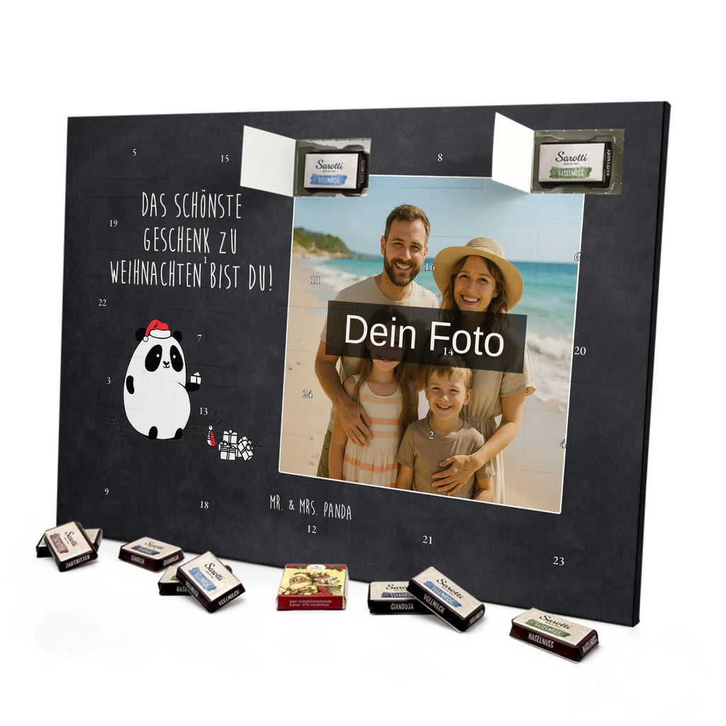  Panda Prezent świąteczny Personalisierter Schoko Foto Adventskalender