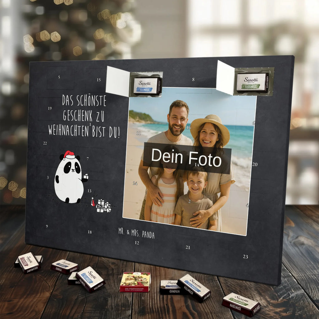  Panda Prezent świąteczny Personalisierter Schoko Foto Adventskalender
