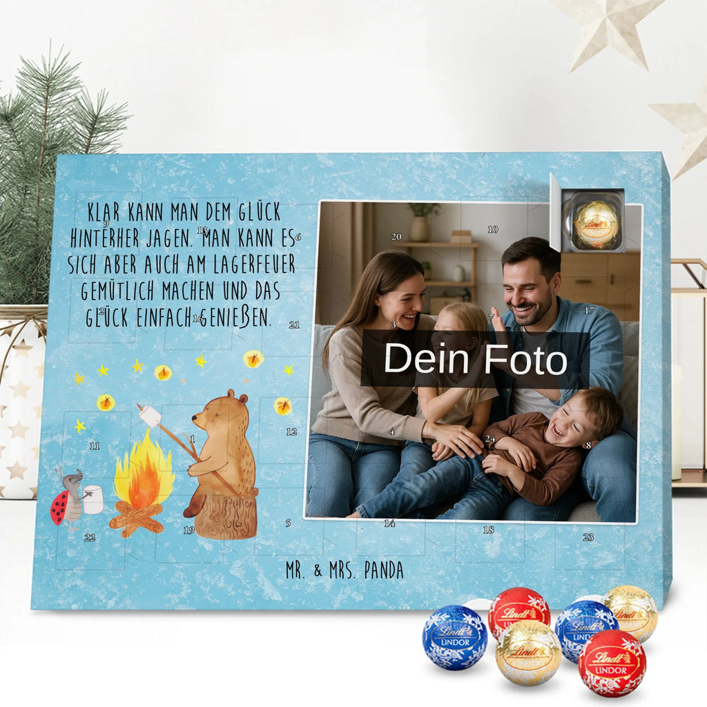 Personalisierter Schoko Foto Adventskalender Bär & Marienkäfer Lagerfeuer Personalisierter Schoko Foto Adventskalender, Teddy, Bär, Teddybär, Lagerfeuer