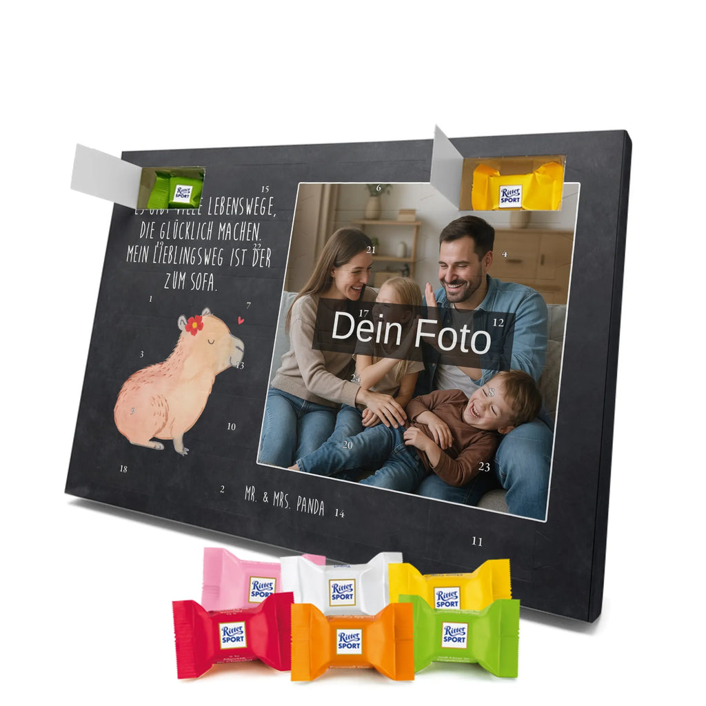 Personalisierter Schoko Foto Adventskalender Capybara Blume Personalisierter Schoko Foto Adventskalender, Gute Laune, Lustige Sprüche, Tiere, Tiermotive, Capybara