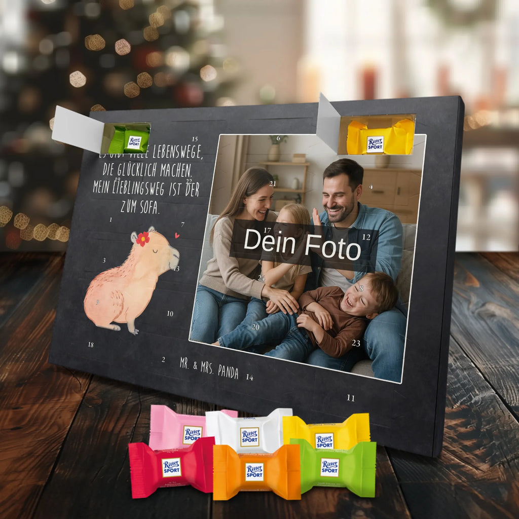 Personalisierter Schoko Foto Adventskalender Capybara Blume Personalisierter Schoko Foto Adventskalender, Gute Laune, Lustige Sprüche, Tiere, Tiermotive, Capybara