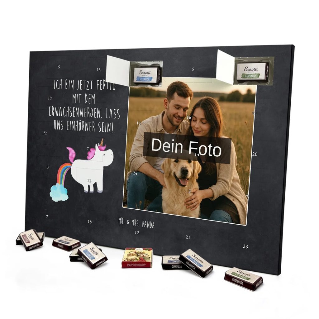 Personalisierter Schoko Foto Adventskalender Einhorn Pupsen Personalisierter Schoko Foto Adventskalender, Unicorn, Einhorn, Einhörner, Einhorn Deko, Regenbogen, Glitzer, Erwachsenwerden, Einhornpower, Pups, Lustig, Spaß, Freundin