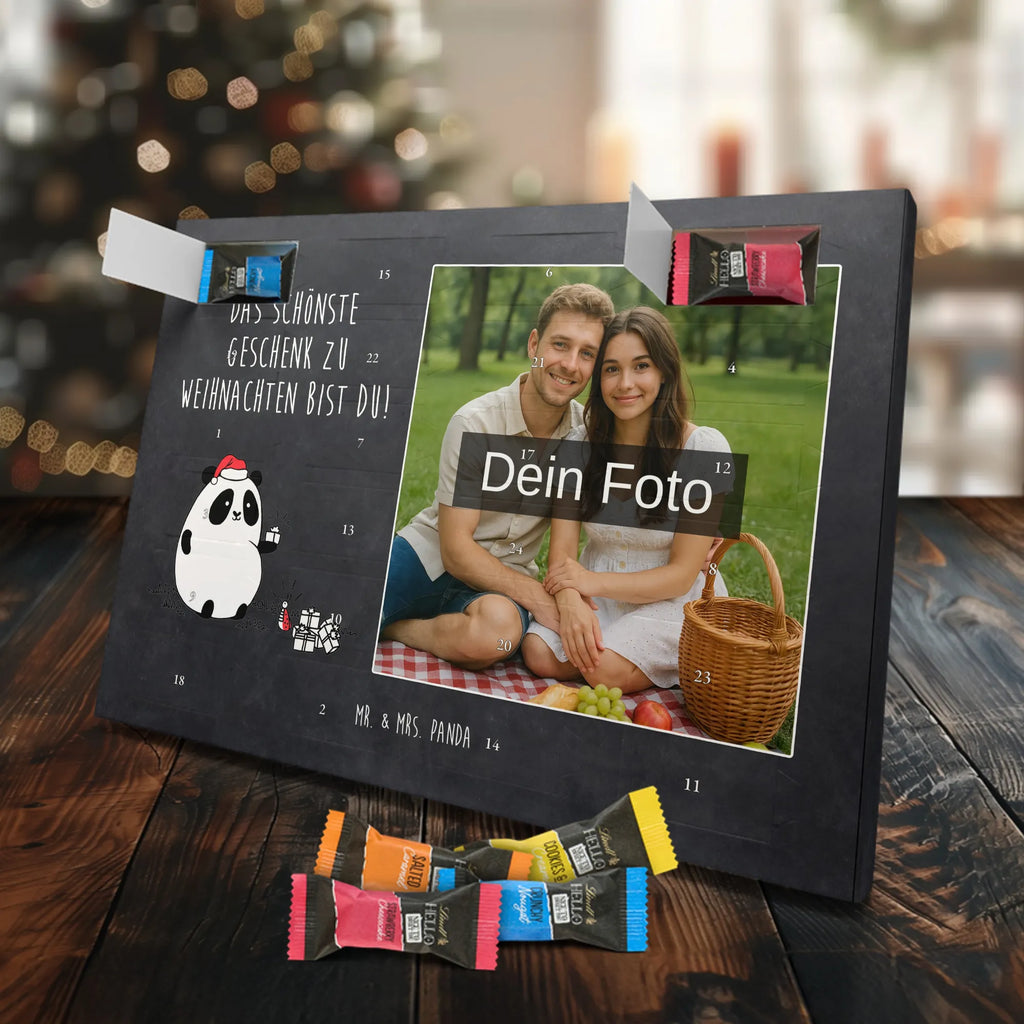  Panda Prezent świąteczny Personalisierter Schoko Foto Adventskalender