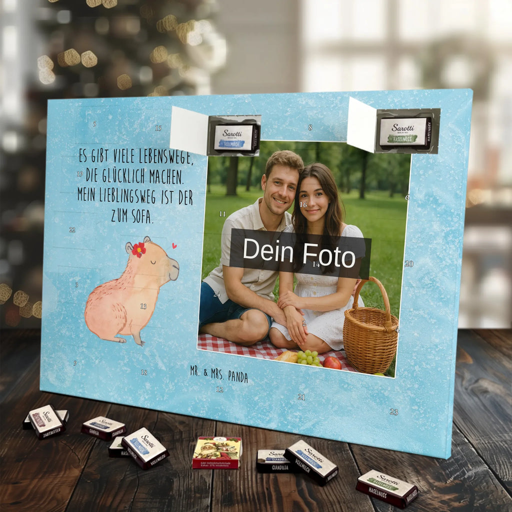 Personalisierter Schoko Foto Adventskalender Capybara Blume Personalisierter Schoko Foto Adventskalender, Gute Laune, Lustige Sprüche, Tiere, Tiermotive, Capybara