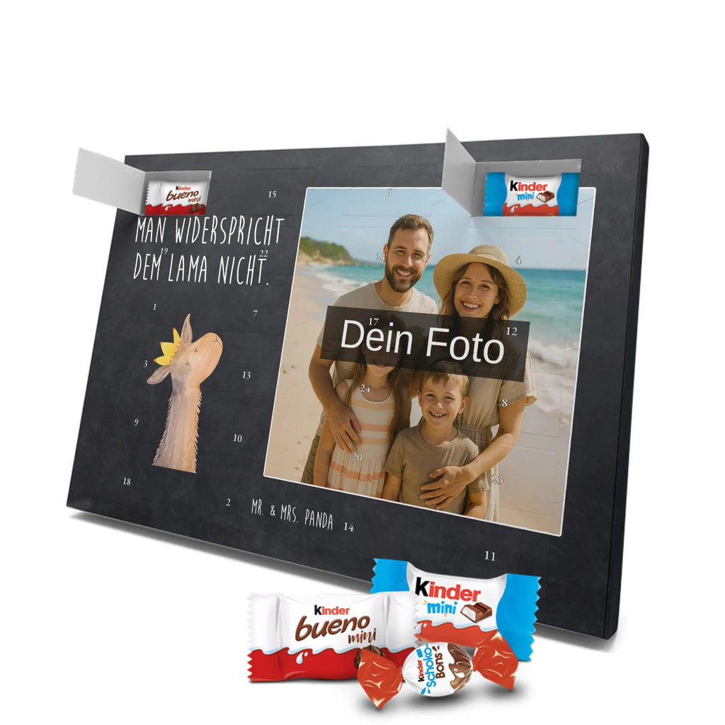Personalisierter Schoko Foto Adventskalender Lamakopf König Personalisierter Schoko Foto Adventskalender, Lama, Alpaka, Abi, Kollegin, Chef, König, Vorgesetzter, Lamas, Abitur, Mama, Büro Kollege, Königin, Freundin, Papa