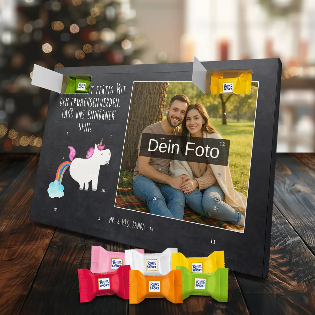 Personalisierter Schoko Foto Adventskalender Einhorn Pupsen Personalisierter Schoko Foto Adventskalender, Unicorn, Einhorn, Einhörner, Einhorn Deko, Regenbogen, Glitzer, Erwachsenwerden, Einhornpower, Pups, Lustig, Spaß, Freundin