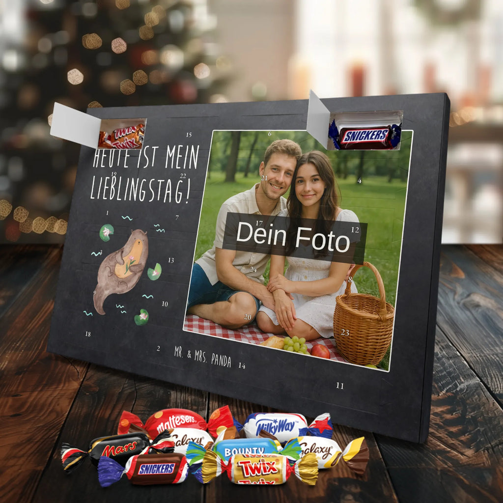 Personalisierter Schoko Foto Adventskalender Otter Seerose Personalisierter Schoko Foto Adventskalender, Fischotter, Seeotter, Otter, Otter Seeotter See Otter