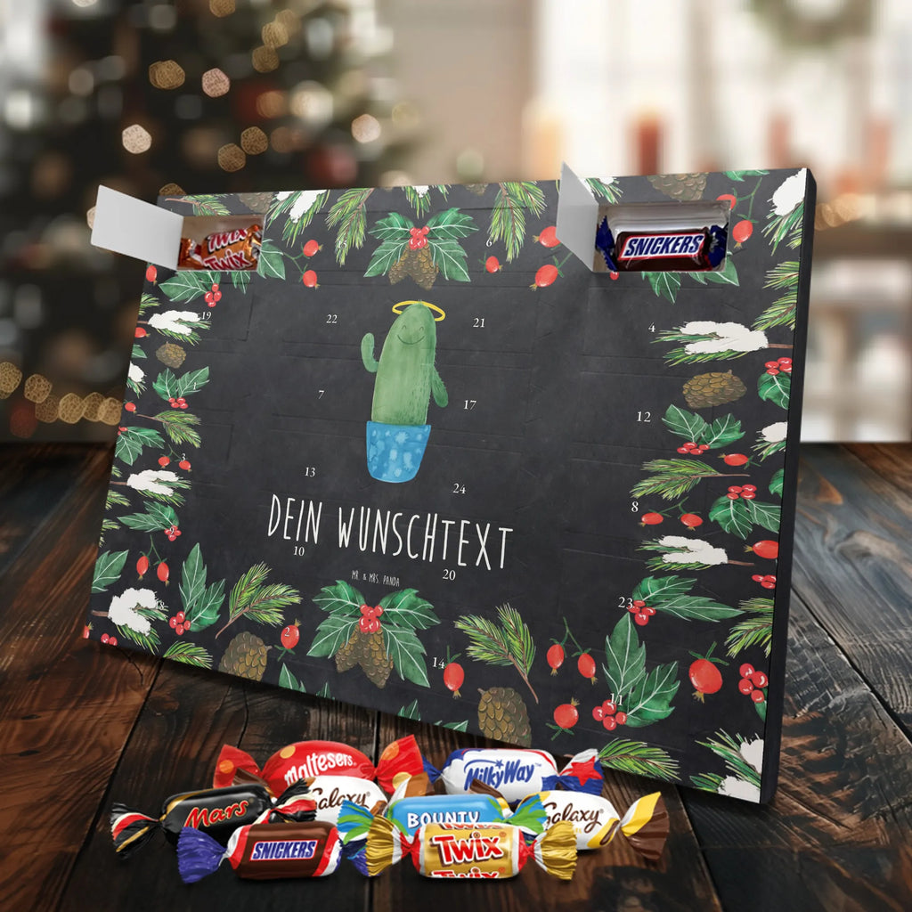 Personalisierter Schoko Adventskalender Kaktus Heilig Personalisierter Adventskalender, Adventskalender mit Namen, Kakteen, Kaktus, Heiligenschein, Familie, Kind, Schwestern, Frech, Schwester, Eltern, Freundin, Bruder, Lustig