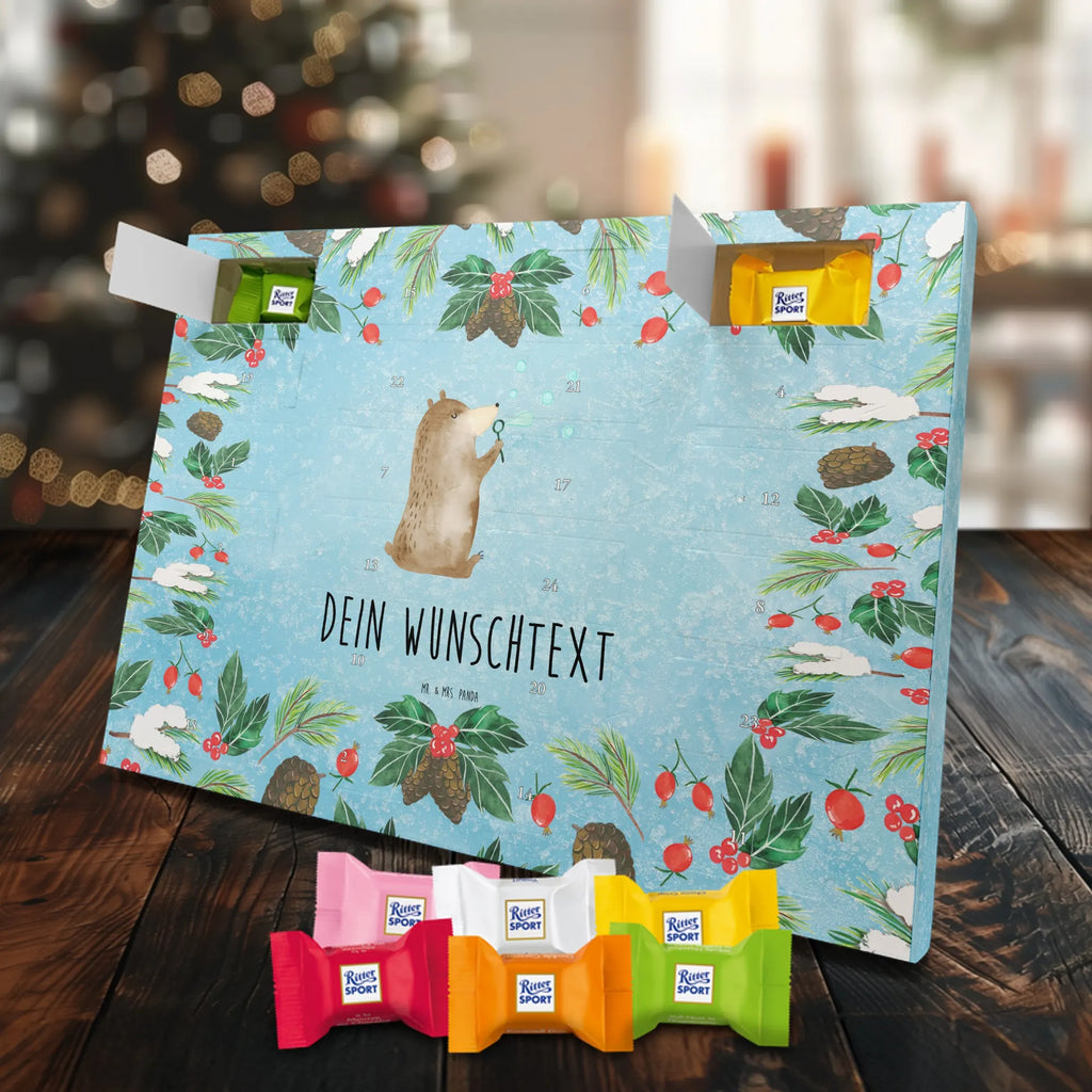 Adventskalender mit Namen Bär Seifenblasen Adventskalender mit Namen, Personalisierter Adventskalender, Teddybär, Bär, Teddy, Seifenblasen Bär Lustig Sein Glücklich Traurig Happy