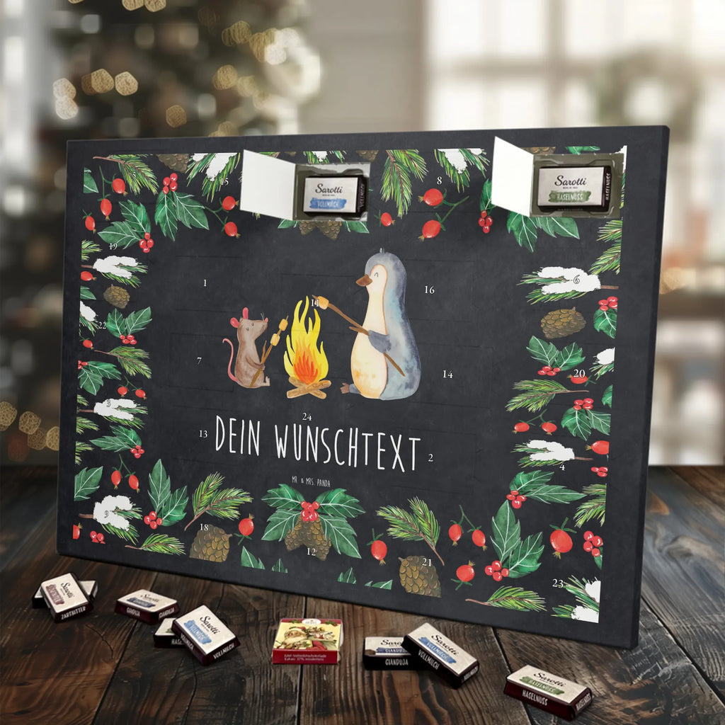 Adventskalender mit Namen Pinguin Lagerfeuer Personalisierter Adventskalender, Adventskalender mit Namen, Pinguin, Lebensspruch, Neustart, Lagerfeuer, Pinguine, Job, Liebe, Grillen, Marshmallows, Feuer, Leben, Arbeit, Motivation, Maus, Büro, Lebensmotivation, Büroalltag