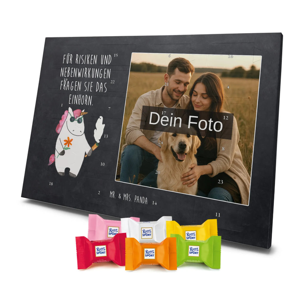 Personalisierter Schoko Foto Adventskalender Einhorn Woodstock Personalisierter Schoko Foto Adventskalender, Unicorn, Einhorn, Einhörner, Einhorn Deko, Zigarette, Spaß. Lustig, Alkohol, Joint, Woodstock, Party, Kiffen, Witzig