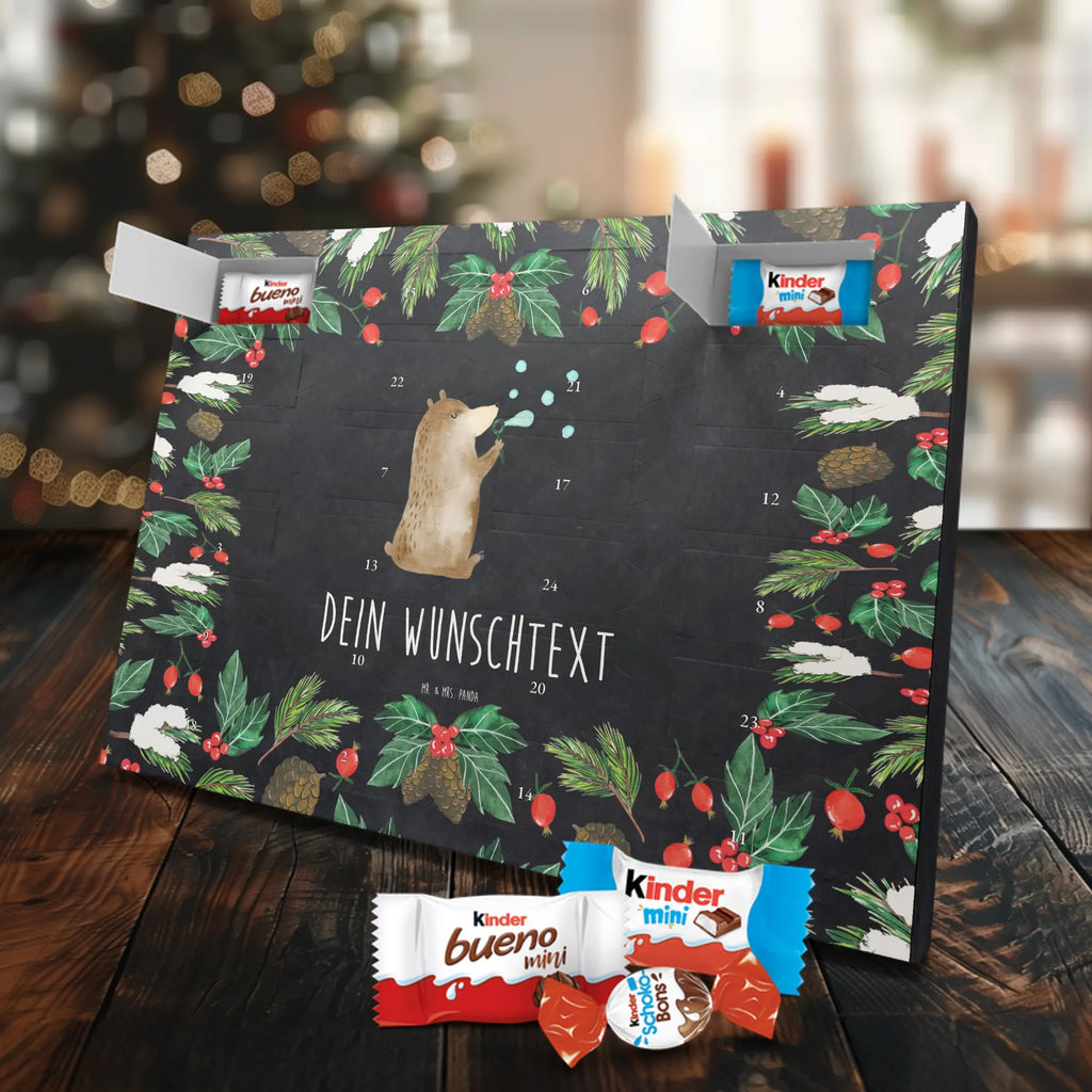 Adventskalender mit Namen Bär Seifenblasen Adventskalender mit Namen, Personalisierter Adventskalender, Teddybär, Bär, Teddy, Seifenblasen Bär Lustig Sein Glücklich Traurig Happy