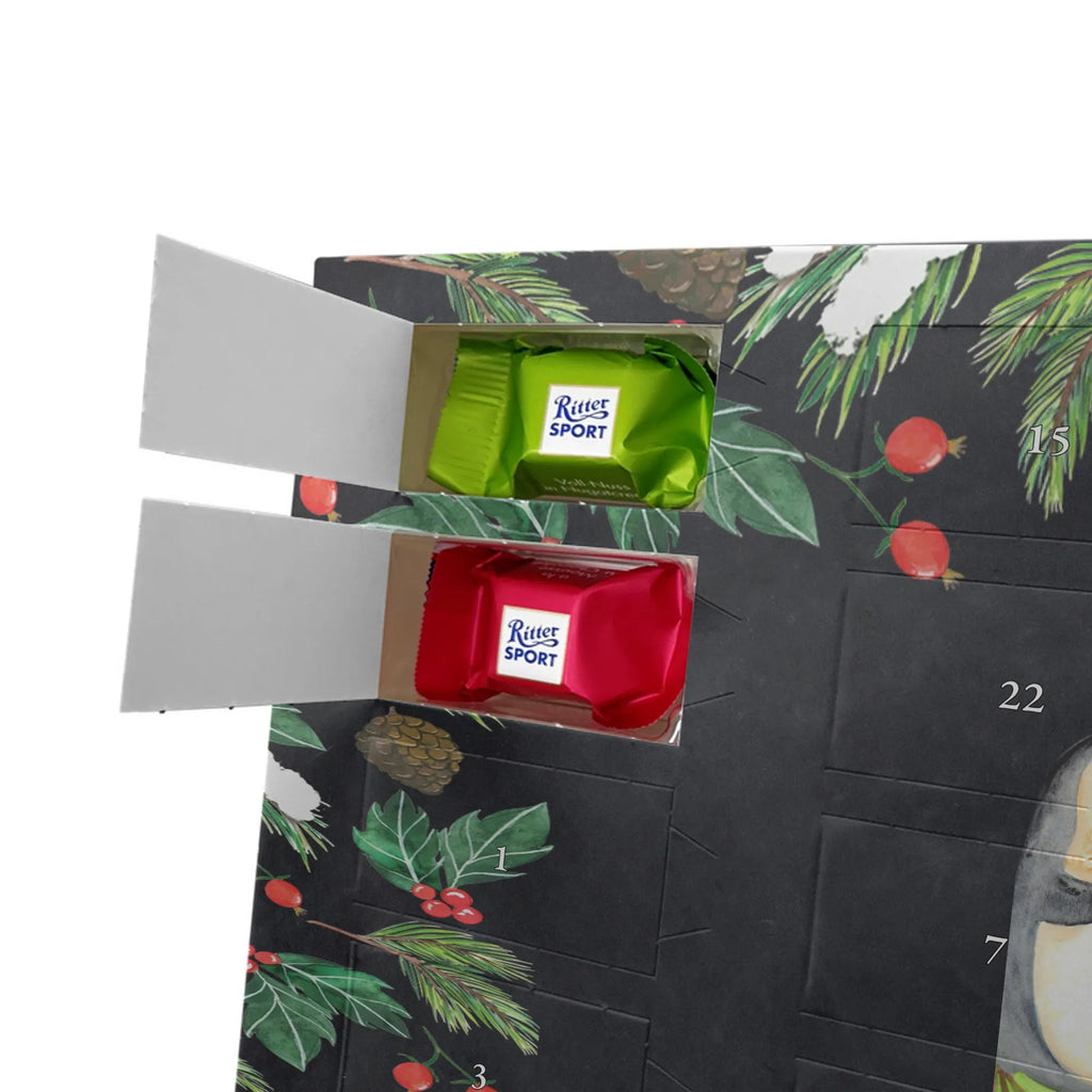 Personalisierter Schoko Adventskalender Pinguin Surfer Personalisierter Adventskalender, Adventskalender mit Namen, Pinguin, Wellen Reiten, Pinguine, Urlaub, Wellen, Surfen, Surfer, Portugal, Hawaii