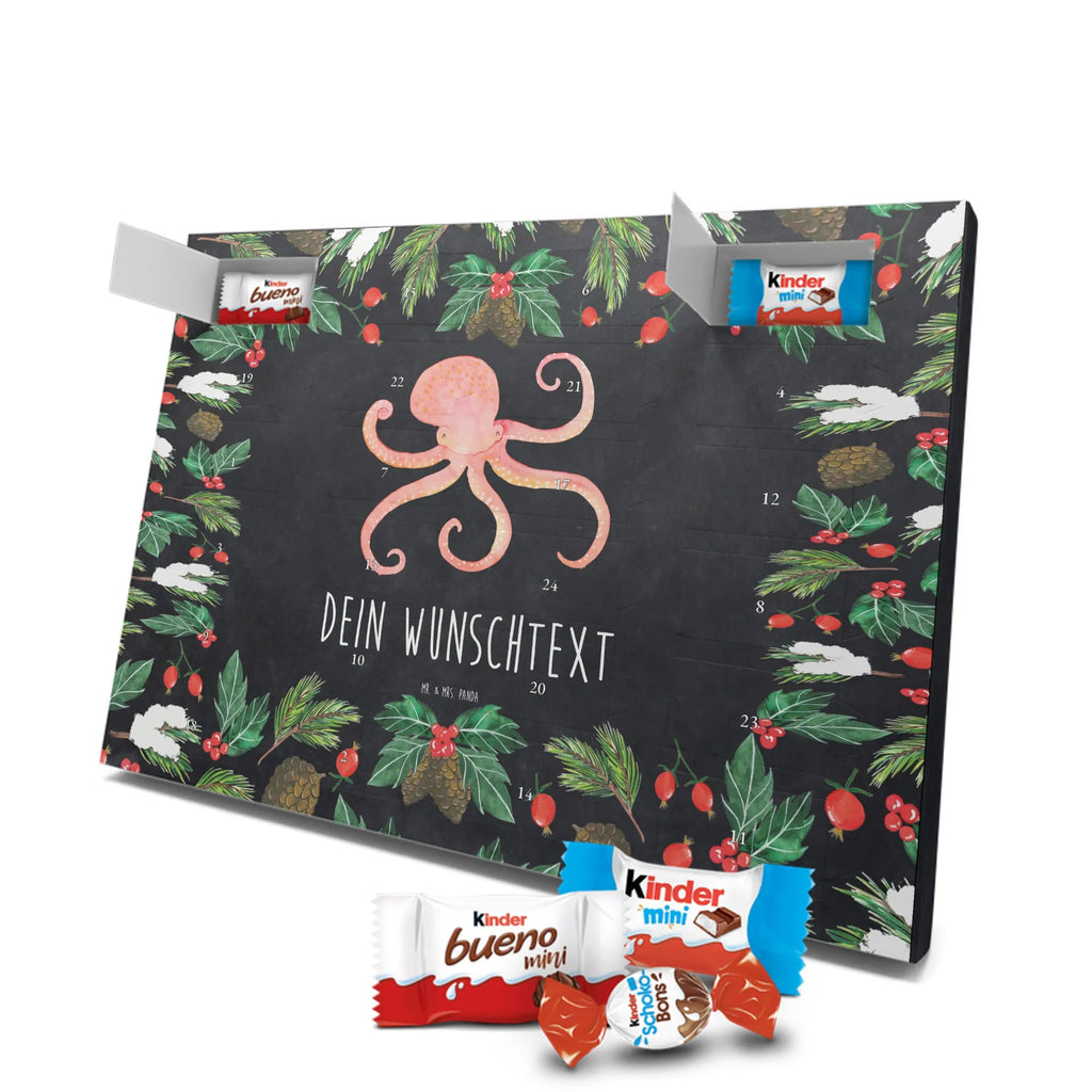 Adventskalender mit Namen Tintenfisch Personalisierter Adventskalender, Adventskalender mit Namen, Tiere, Tiermotive, Lustige Sprüche, Gute Laune, Arme, Meerestier, Ozean, Meer, Tintenfisch, Wasser, Krake