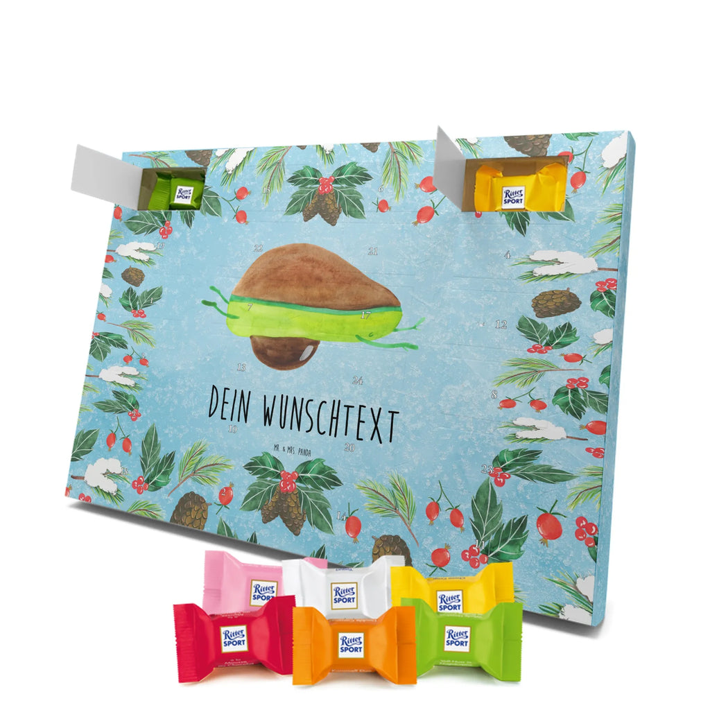 Adventskalender mit Namen Avocado Yoga Adventskalender mit Namen, Personalisierter Adventskalender, Gesund, Vegan, Veggie, Avocado, Avocado Yoga Vegan