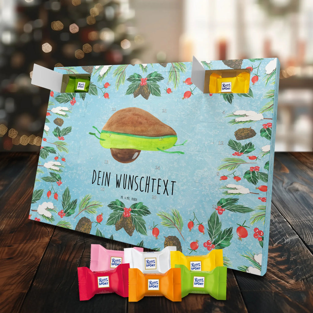 Adventskalender mit Namen Avocado Yoga Adventskalender mit Namen, Personalisierter Adventskalender, Gesund, Vegan, Veggie, Avocado, Avocado Yoga Vegan