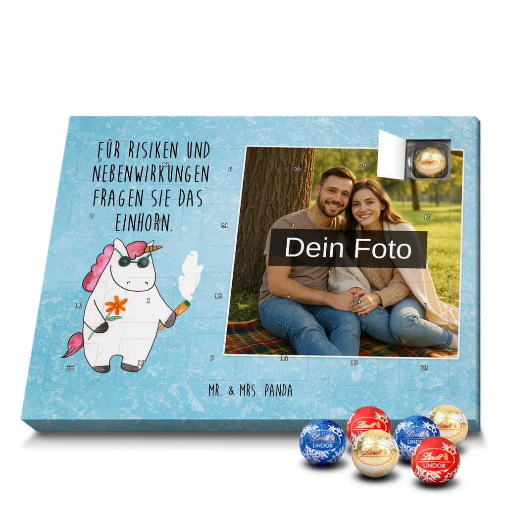 Personalisierter Schoko Foto Adventskalender Einhorn Woodstock Personalisierter Schoko Foto Adventskalender, Unicorn, Einhorn, Einhörner, Einhorn Deko, Zigarette, Spaß. Lustig, Alkohol, Joint, Woodstock, Party, Kiffen, Witzig