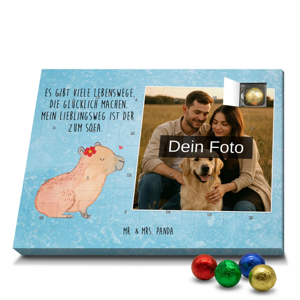 Personalisierter Schoko Foto Adventskalender Capybara Blume Personalisierter Schoko Foto Adventskalender, Gute Laune, Lustige Sprüche, Tiere, Tiermotive, Capybara