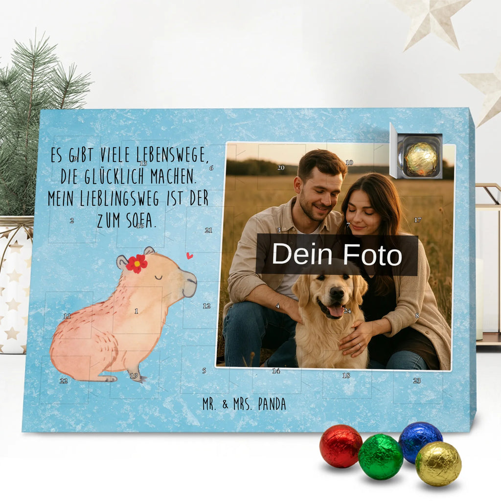 Personalisierter Schoko Foto Adventskalender Capybara Blume Personalisierter Schoko Foto Adventskalender, Gute Laune, Lustige Sprüche, Tiere, Tiermotive, Capybara