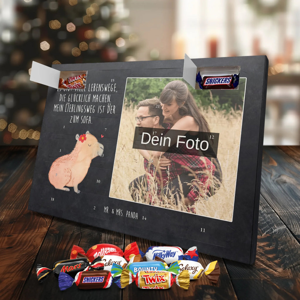 Personalisierter Schoko Foto Adventskalender Capybara Blume Personalisierter Schoko Foto Adventskalender, Gute Laune, Lustige Sprüche, Tiere, Tiermotive, Capybara