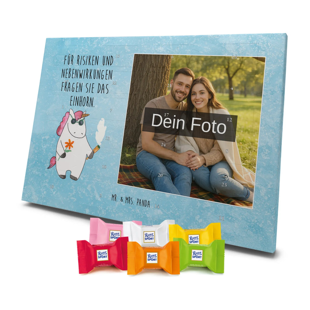 Personalisierter Schoko Foto Adventskalender Einhorn Woodstock Personalisierter Schoko Foto Adventskalender, Unicorn, Einhorn, Einhörner, Einhorn Deko, Zigarette, Spaß. Lustig, Alkohol, Joint, Woodstock, Party, Kiffen, Witzig