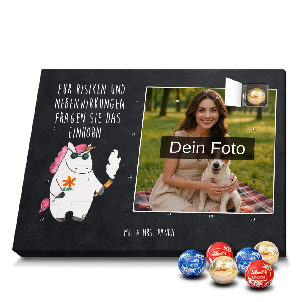 Personalisierter Schoko Foto Adventskalender Einhorn Woodstock Personalisierter Schoko Foto Adventskalender, Unicorn, Einhorn, Einhörner, Einhorn Deko, Zigarette, Spaß. Lustig, Alkohol, Joint, Woodstock, Party, Kiffen, Witzig